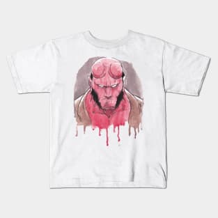 Hellboy Watercolor Kids T-Shirt